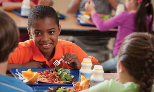 Young kids at a lunch table.